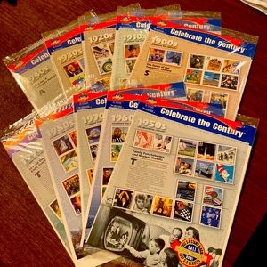 USPS Celebrate the Century Collectible Series of 10. 1900’s - 1990’s